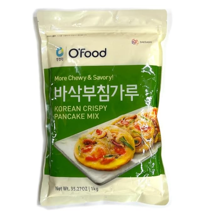 Korean Food Crispy Pancake Mix, 2.2lb (1kg), Korean-Style Savory Pancake Batter, Perfect for Kimchi, Seafood & Veggie Pancakes, Resealable Pouch, 바삭 부침가루