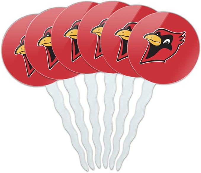 Otterbein University Primary Logo Cupcake Picks Toppers Decoration Set of 6