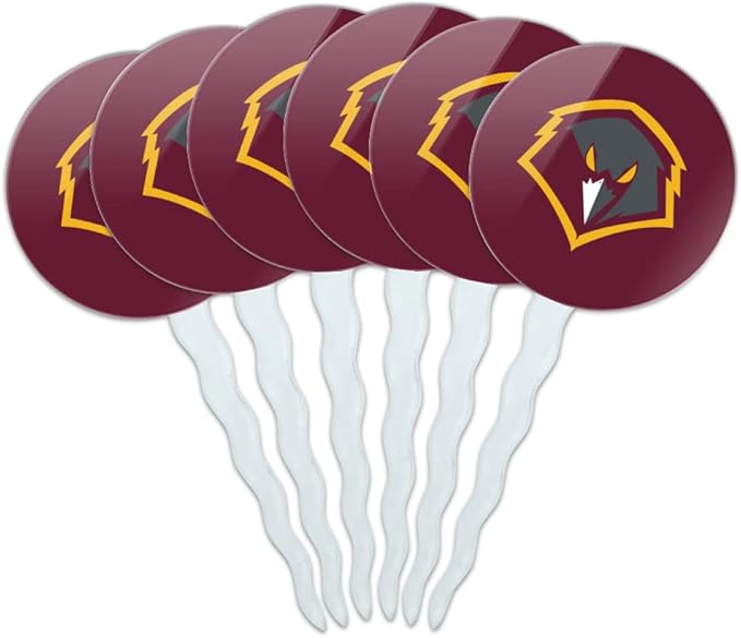 University of Charleston Primary Logo Cupcake Picks Toppers Decoration Set of 6
