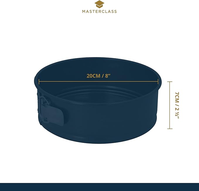 Kitchen Craft Master Class Non-Stick 20cm/8" Springform Round Cake Pan Tin KCMCHB19