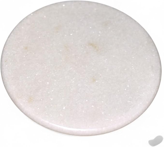 Marble Rolling Pin (white chakla, 9x9 inches)