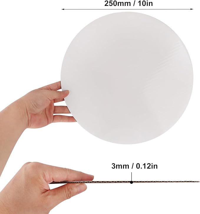 58 Pack White Cake Boards, 10 Inch Round Cake Circles, Premium Disposable Cake Plate for Baking & Decorating, Cardboard Cake Rounds, Cake Base Board