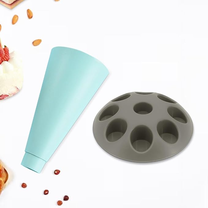 Piping Bag Stand, Pastry Bag Holder Stand with 8 Holder Slots, Plastic Pastry Bag, Piping Bag Stand, for Baking Accessories