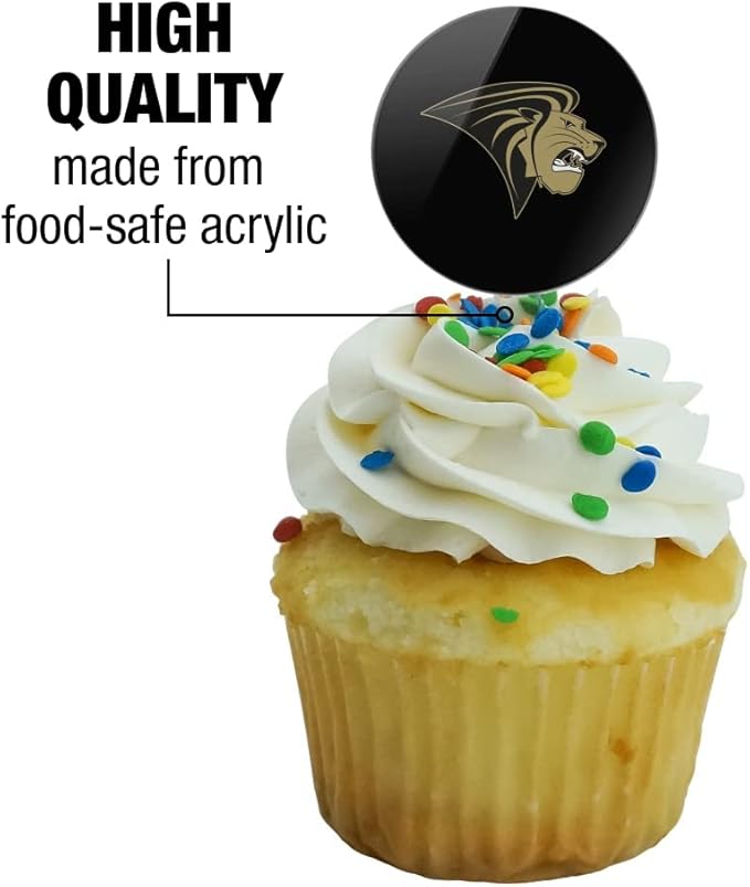 Lindenwood University Primary Logo Cupcake Picks Toppers Decoration Set of 6