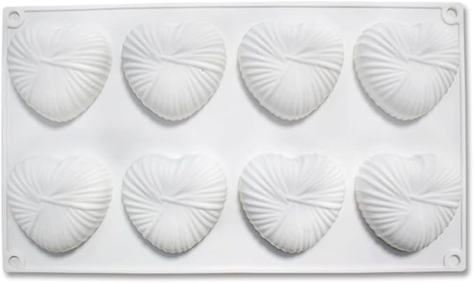 mostsom Silicone Heart Silicone Chocolate Mold DIY Cake Accessories Molds Kitchen Ice Cubes Biscuit Pastry Manual Baking Mould (Heart E_11.8X6.84X0.84 inch)