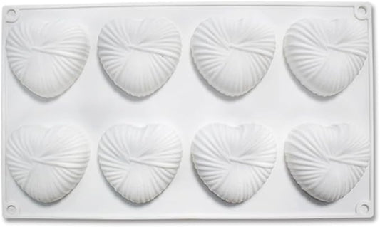 mostsom Silicone Heart Silicone Chocolate Mold DIY Cake Accessories Molds Kitchen Ice Cubes Biscuit Pastry Manual Baking Mould (Heart E_11.8X6.84X0.84 inch)