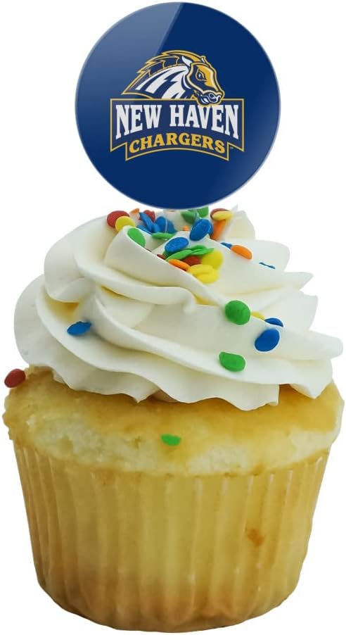 New Haven Primary Logo Cupcake Picks Toppers Decoration Set of 6