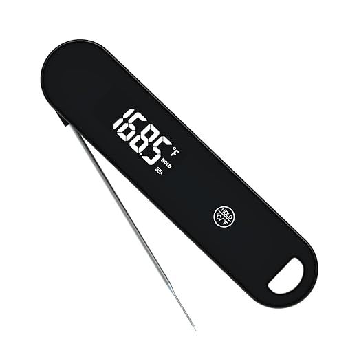 YFL Instant Read Digital Meat Thermometer, 0.5S Fast Response Food Thermometer ±0.5°F Accuracy | IPX7 Water Resistant Kitchen Thermometer for Grilling, BBQ, Air Fryer, Cooking and Baking