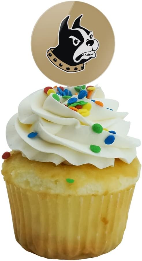 Wofford College Primary Logo Cupcake Picks Toppers Decoration Set of 6
