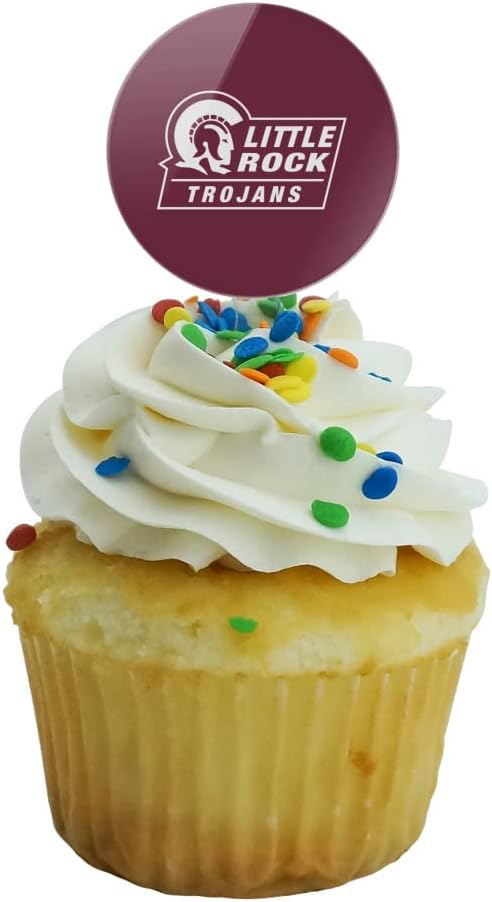 University of Arkansas at Little Rock Primary Logo Cupcake Picks Toppers Decoration Set of 6
