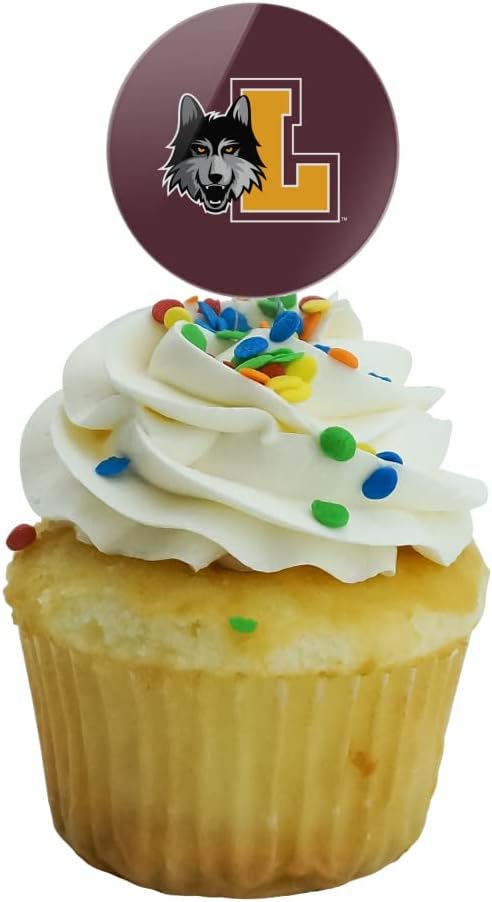 Loyola University Chicago Primary Logo Cupcake Picks Toppers Decoration Set of 6