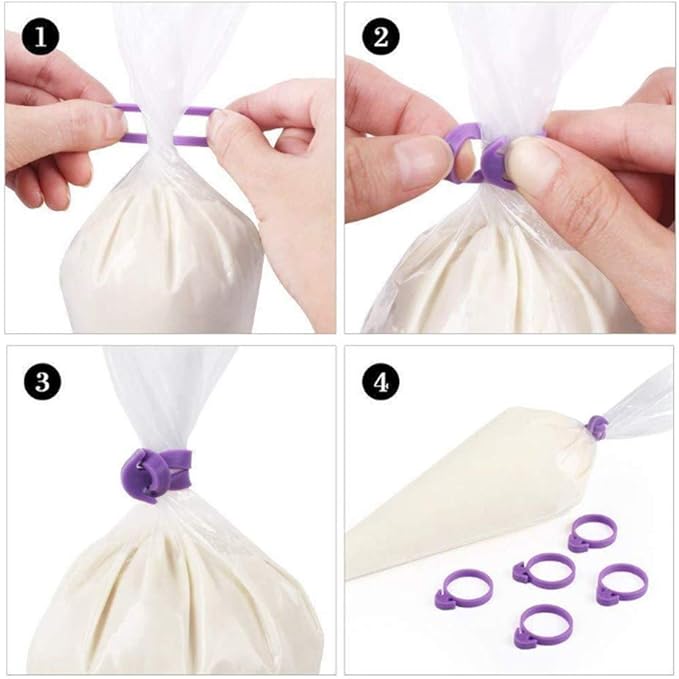 28 Pcs Pastry Piping Bags Set, with 10 PCS (18 Inch) Reusable Silicone Icing Bags,8 Couplers and 10 Frosting Bag Ties for Cake Cupcake Decorating