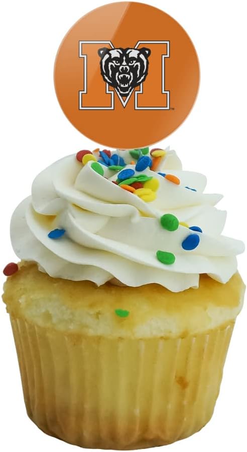 Mercer University Primary Logo Cupcake Picks Toppers Decoration Set of 6