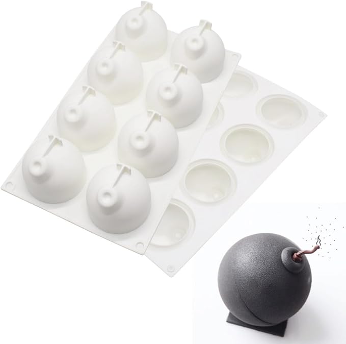 mostsom Round Shape Baking Mold For Pastry And Accessories Cake Decorating Tools Silicone Mould Bakeware Muffin Cupcake Molds (Round B_11.8X6.88X2.6 inch)