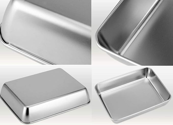 Baking Cookie Sheets Pan,Jelly-Roll Pans Roasting Pan,Stainless Steel Baking Pans Tray Cookie Sheet,Nonstick Toaster Oven Baking Sheet Pans, Easy Clean & Dishwasher Safe (12'' x 9.64'')