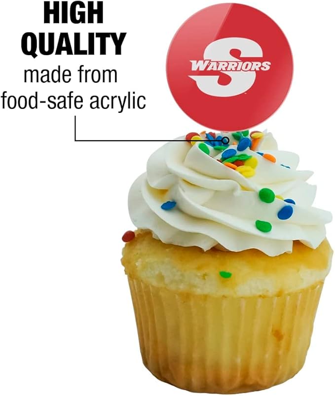 California State University Stanislaus Primary Logo Cupcake Picks Toppers Decoration Set of 6