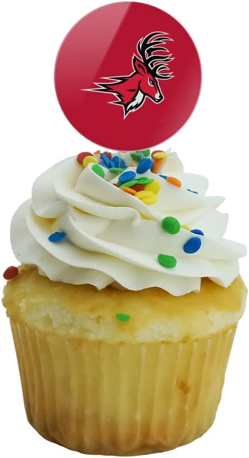 GRAPHICS & MORE Fairfield University Primary Logo Cupcake Picks Toppers Decoration Set of 6