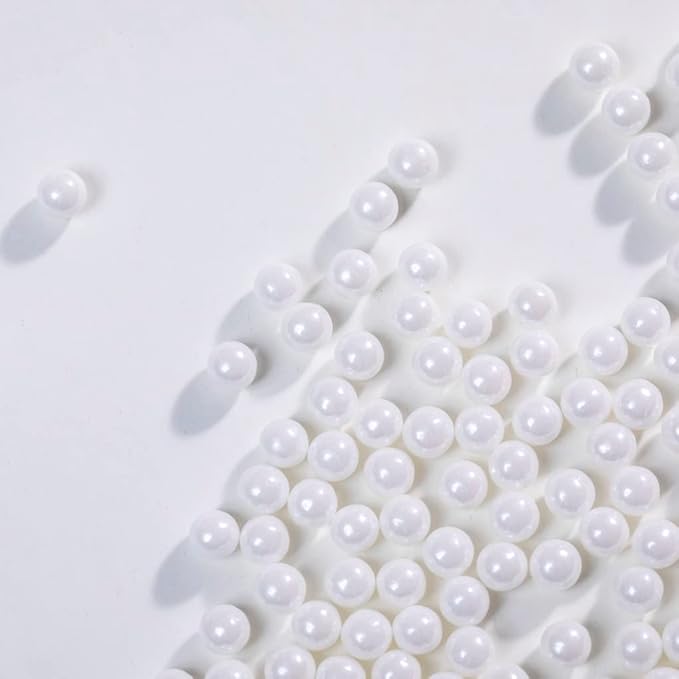 White Sprinkles Edible Pearl 7mm 130g/4.6OZ,Christmas Cake Dessert Sprinkles,Cookie sprinkles,Sugar Pearl, Edible Pearls Candy for Cake Cupcake Decorationg (7mm-White)