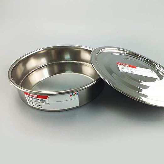 Test Sieve Pan and Lid for Chrome Plating Steel Frame φ20cm/8" Diameter Sieve