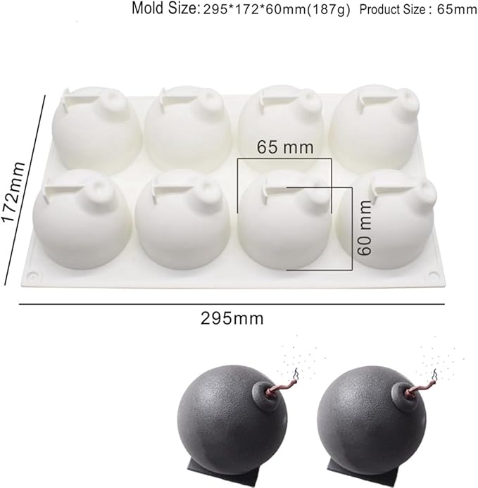 mostsom Round Shape Baking Mold For Pastry And Accessories Cake Decorating Tools Silicone Mould Bakeware Muffin Cupcake Molds (Round B_11.8X6.88X2.6 inch)