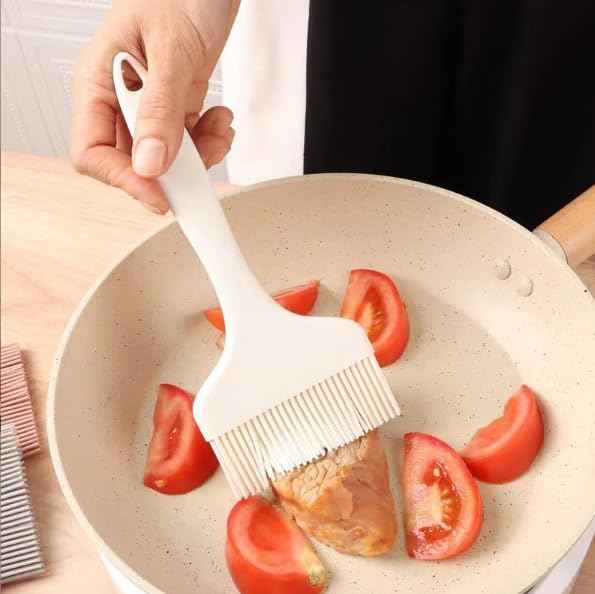 Extra Large Pastry Brush-Silicone Basting Brush for Cooking,Heat Resistant Food Brush for BBQ,Dishwasher Safe Grill Brush (White)