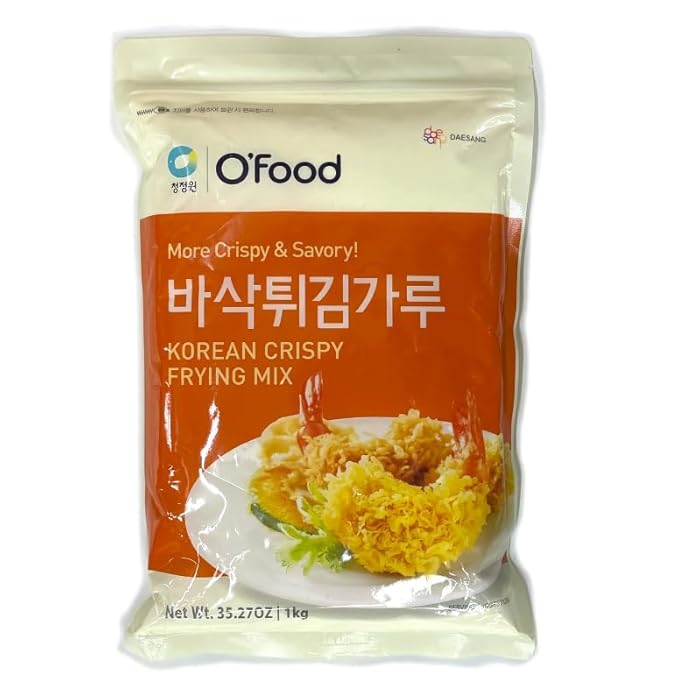 Korean Crispy Frying Mix, 2.2 lb (1 kg) – Korean-Style Crispy Coating & Breading Mix for Chicken, Seafood & Vegetables, Resealable Pouch, 바삭 튀김가루