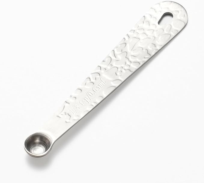 1PCS 1/8tsp(0.63ml) Single Measuring Spoon, Stainless Steel Embossed Measure Scoop Only, Individual Spoon for Cooking and Baking