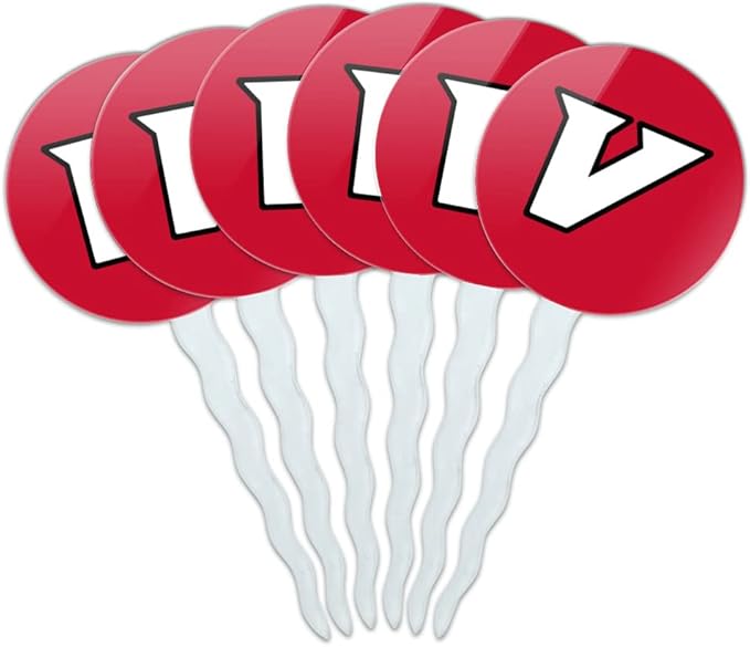 University of Virginia's College at Wise Primary Logo Cupcake Picks Toppers Decoration Set of 6