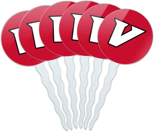 University of Virginia's College at Wise Primary Logo Cupcake Picks Toppers Decoration Set of 6