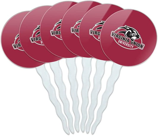 Virginia Union University Primary Logo Cupcake Picks Toppers Decoration Set of 6