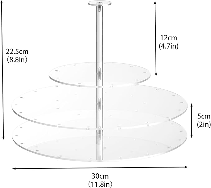 Acrylic Cake Pop Display Stand,Circle Lollipop Holder,3 TierCakepop Displaying Sweets, Cake Pops,Lollipops Stand for Parties and Events