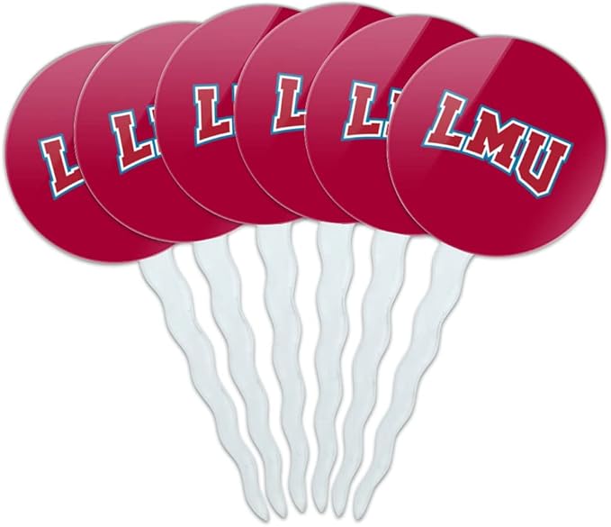 Loyola Marymount University Primary Logo Cupcake Picks Toppers Decoration Set of 6