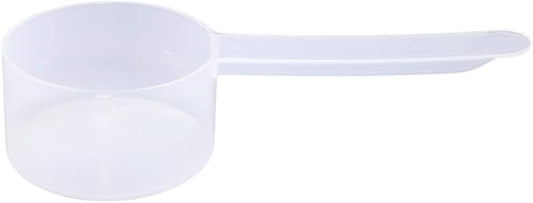 Plastic Measuring Scoop, (35 cc | 2.5 tablespoon | 1.25 fl oz. | 35 mL) Long Handle Spoons for Powders, Granules, Coffee, Pet Food, Baking Supplies, Protein and Other Dry Goods, BPA Free (Set of 100)