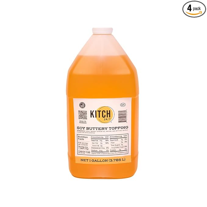 Kitch 24/7 Soy Buttery Topping, 1 Gallon, Food Service Bulk Pack Pack-4