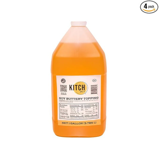 Kitch 24/7 Soy Buttery Topping, 1 Gallon, Food Service Bulk Pack Pack-4