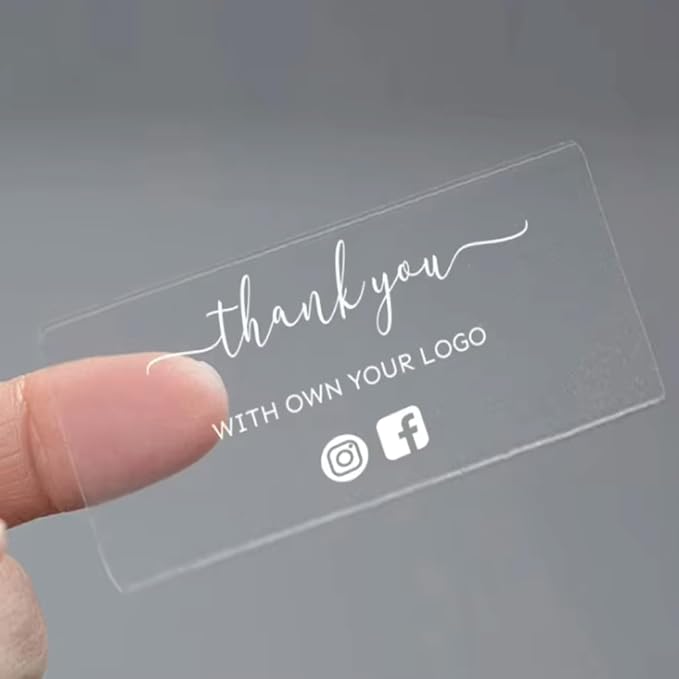 Custom Clear Stickers | Waterproof Transparent Vinyl Product Labels | Upload Your Logo, Add Text