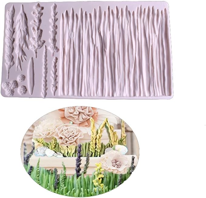 Leaf Silicone Mold Rose Flower Fondant Molds DIY Cake Decorating Tools Sugarcraft Candy Resin Clay Chocolate Gumpaste Moulds (20 * 11.5 * 1.2CM)