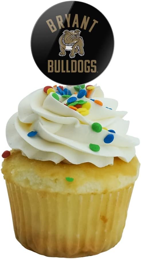 Bryant University Official Logo Cupcake Picks Toppers Decoration Set of 6