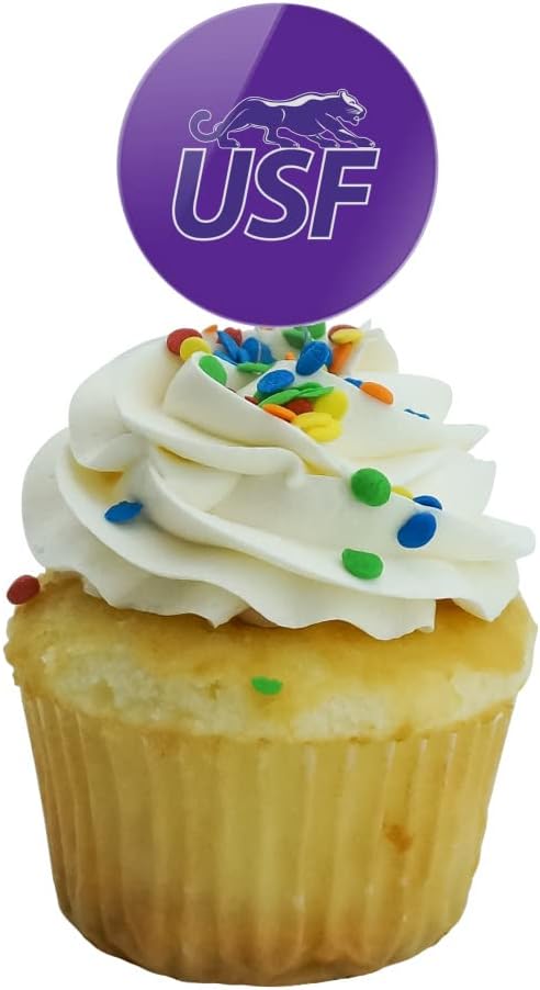 University of Sioux Falls Primary Logo Cupcake Picks Toppers Decoration Set of 6