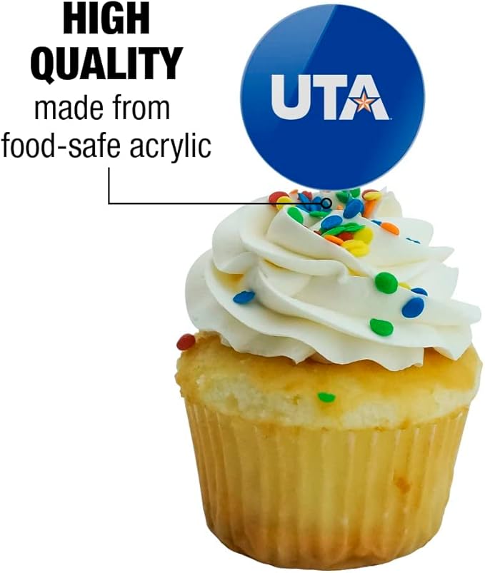 Texas at Arlington Primary Logo Cupcake Picks Toppers Decoration Set of 6