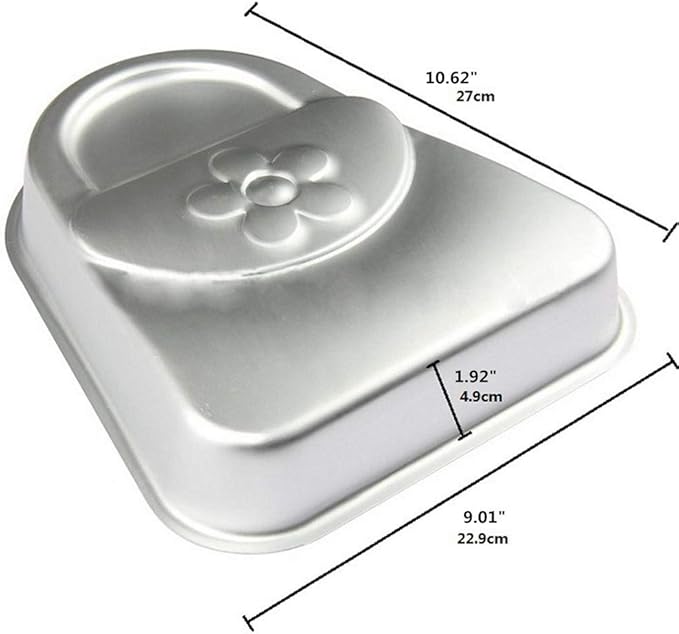 Ulalaza Aluminum Cake Mold 3D Bag Shape Baking Pan DIY Birthday Cake Mould Kitchen Supplies