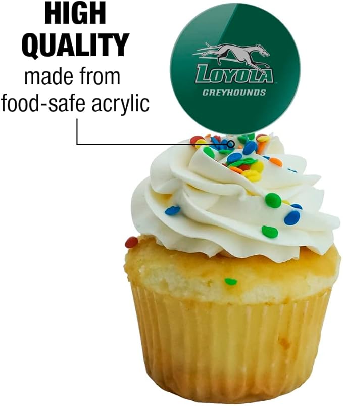 Loyola University Maryland Primary Logo Cupcake Picks Toppers Decoration Set of 6