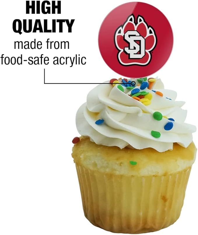 South Dakota Primary Logo Cupcake Picks Toppers Decoration Set of 6
