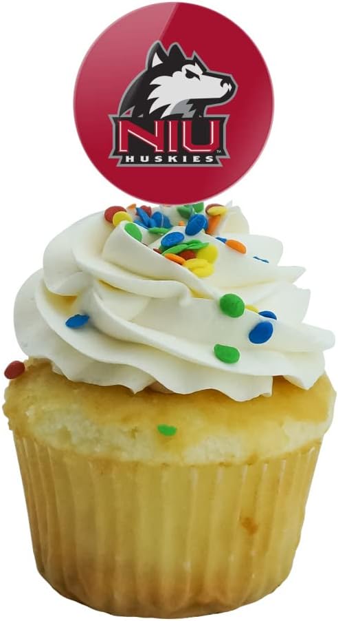 GRAPHICS & MORE Northern Illinois University Primary Logo Cupcake Picks Toppers Decoration Set of 6