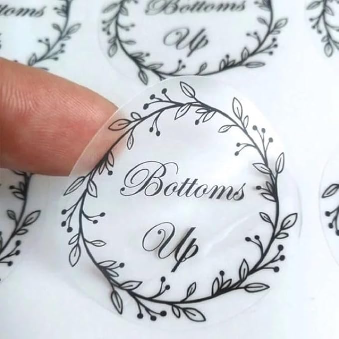 Custom Clear Stickers, Personalized Waterproof Transparent Labels with Your Text Design, Logo Stickers Customized for Business Logo Wedding Birthday Parties Gifts, 100-500 Pack