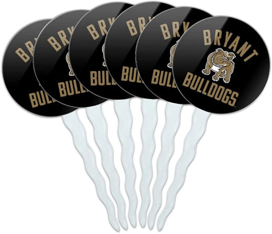 Bryant University Official Logo Cupcake Picks Toppers Decoration Set of 6