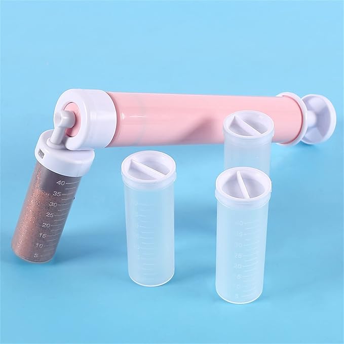 Rainmae Manual Airbrush for Decorating Cakes, DIY Baking Tools with 4pcs Cake Spray Tube for Kitchen DIY Baking Cake Cupcakes Cookies and Desserts Decorating Cake Icing Coloring Tool, Kitchen Supplies