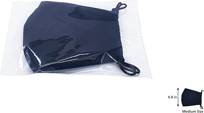 Wowfit 200 Count 5x7 Inch Clear Cellophane Plastic Bags, Resealable Self-Sealing Cello Bags Good for Cookies, Decorative Wrappers, Party Favors, Candy and More