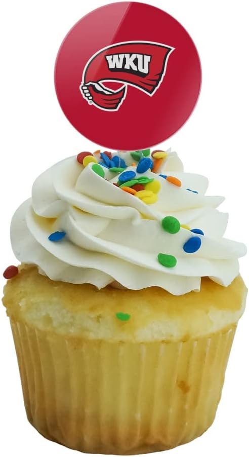 W Kentucky Primary Logo Cupcake Picks Toppers Decoration Set of 6