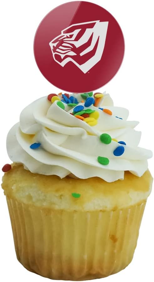 University of West Alabama Primary Logo Cupcake Picks Toppers Decoration Set of 6